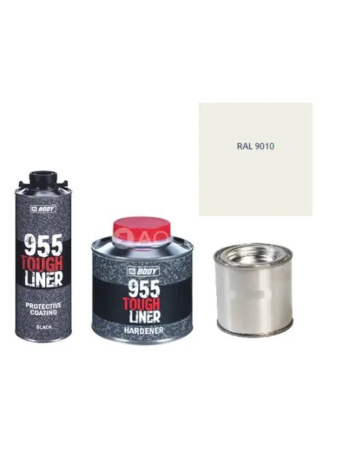 HB BODY 955 RAPTOR tough liner - 2k polyuretán textúra set / báza + tužidlo + farba /RAL 9010 900ml