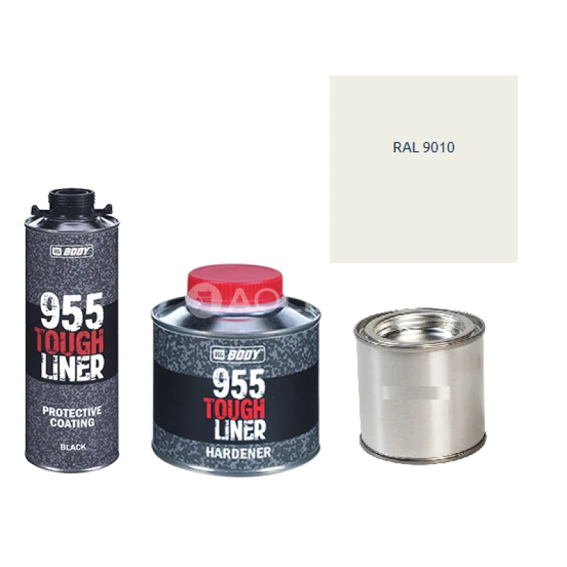 HB BODY 955 RAPTOR tough liner - 2k polyuretán textúra set / báza + tužidlo + farba /RAL 9010 900ml