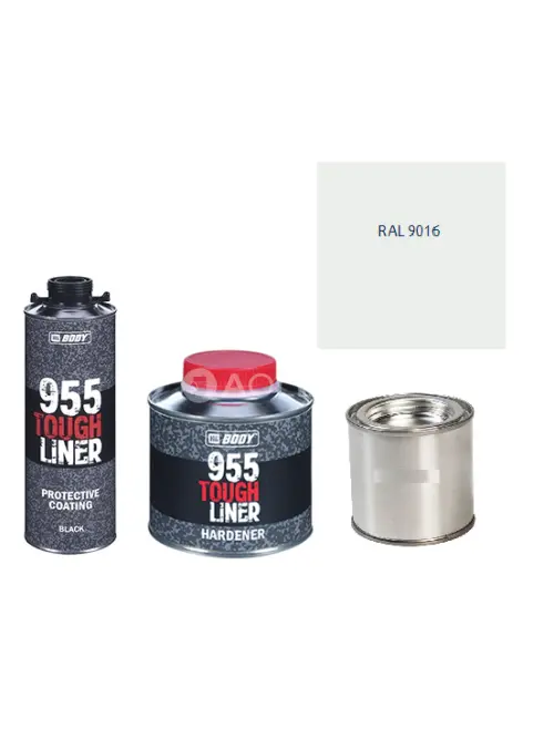 HB BODY 955 RAPTOR tough liner - 2k polyuretán textúra set / báza + tužidlo + farba /RAL 9016 900ml