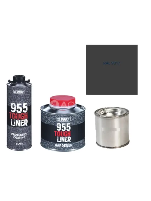 HB BODY 955 RAPTOR tough liner - 2k polyuretán textúra set / báza + tužidlo + farba /RAL 9017 900ml