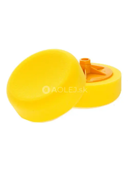 Žltý hobby leštiaci kotúč na závit stredný, priemer 150mm