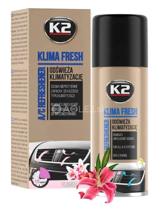 K2 KLIMA FRESH 150 ml FLOWER - osviežovač klimatiz&aacute;cie, vzduchu vo vn&uacute;tri auta 150ml