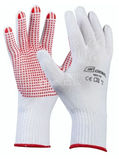 Gebol Pleten&eacute; rukavice s nopkami RED FEX č.8