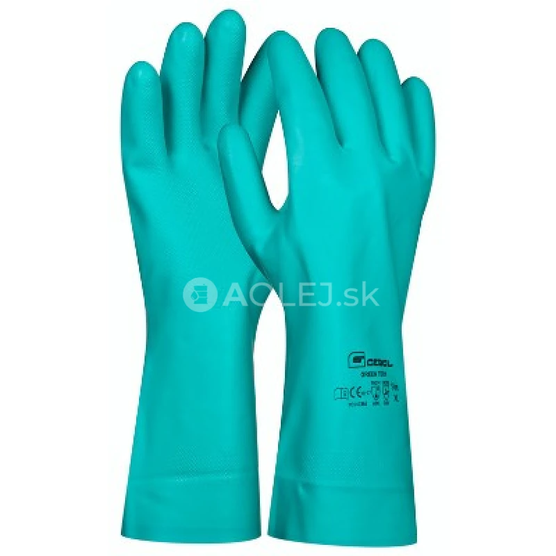 Gebol Pracovn&eacute; rukavice GREEN TECH , pre pr&aacute;cu s chemik&aacute;liami vel. L