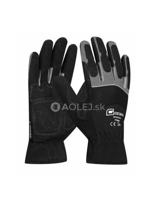 Gebol Pracovn&eacute; rukavice MASTER SHOCK č.10/XL, polstrovane, tlmiace vibr&aacute;cie