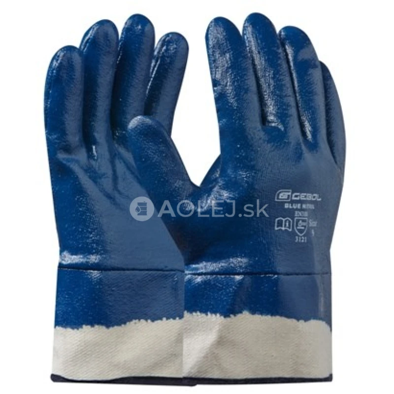 Gebol  Pracovn&eacute; rukavice BLUE NITRIL č.9, s nitrilovou ochrannou vrstvou