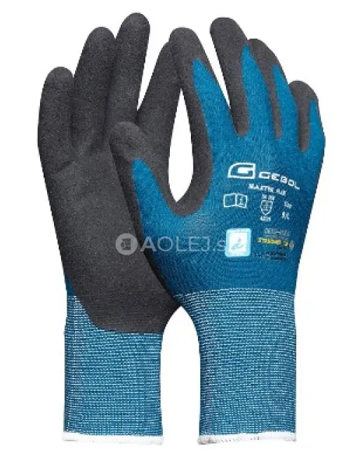 Gebol Pracovn&eacute; rukavice MASTER FLEX č.9, bez&scaron;vov&eacute;, nylon- spandex, s PU- nitrilovou ochrannou vrstvou