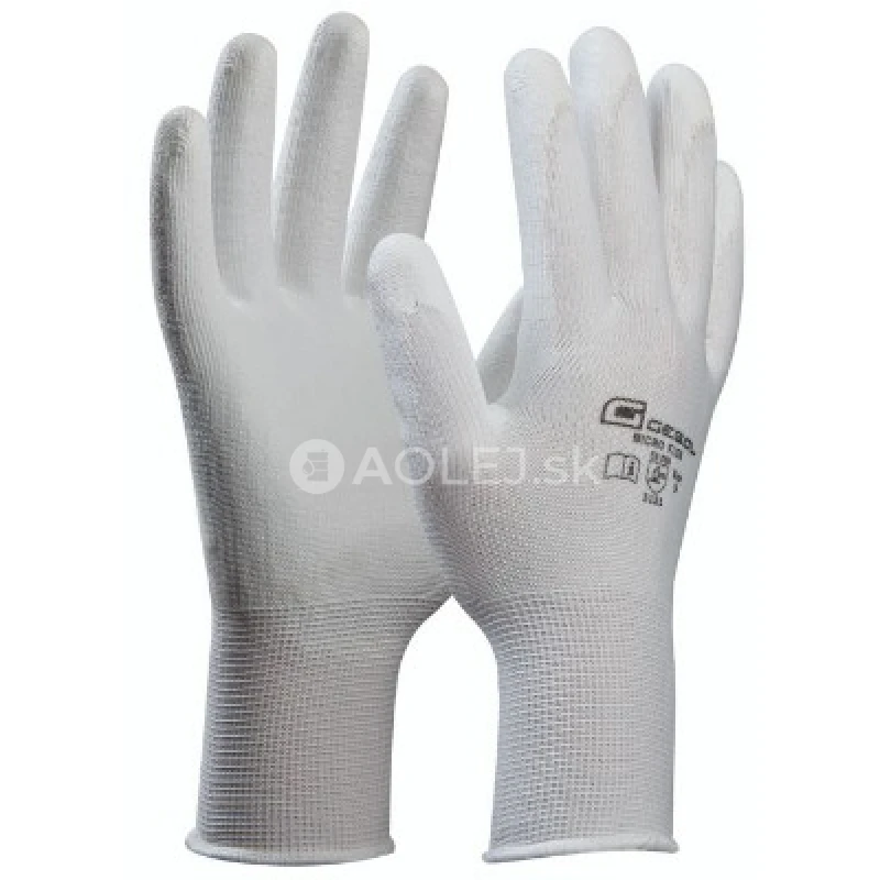 Gebol Pracovn&eacute; rukavice MICRO-FLEX č.8 biele