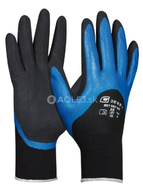 Gebol Pracovn&eacute; rukavice pre stavebne pr&aacute;ce WET GRIP 200 č.10, bez&scaron;vov&eacute;