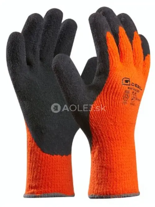Gebol Pracovn&eacute; rukavice WINTER GRIP č.10 oranžove
