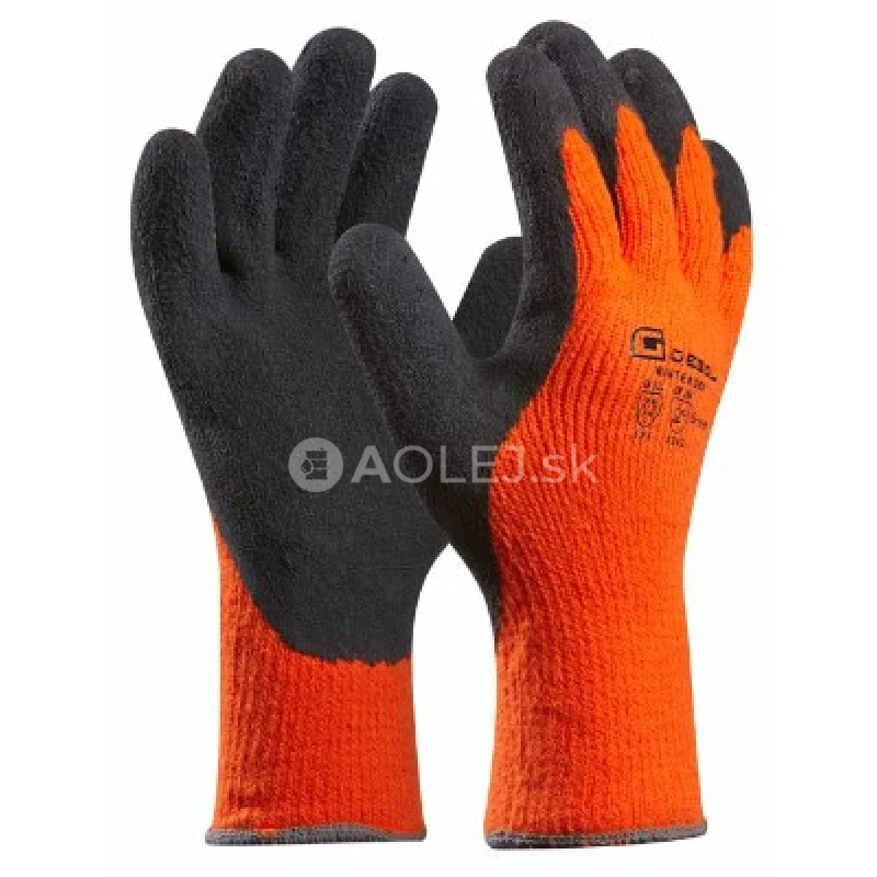 Gebol Pracovn&eacute; rukavice WINTER GRIP č.10 oranžove