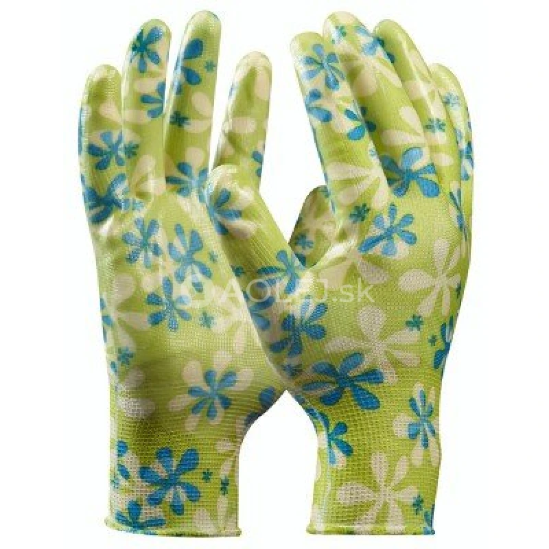 Gebol Pracovn&eacute; rukavice z&aacute;hradn&eacute; YOUNG STYLE č.8, zlte, s nitrilovou ochrannou vrstvou