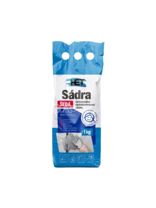 Sádra 1kg šedá