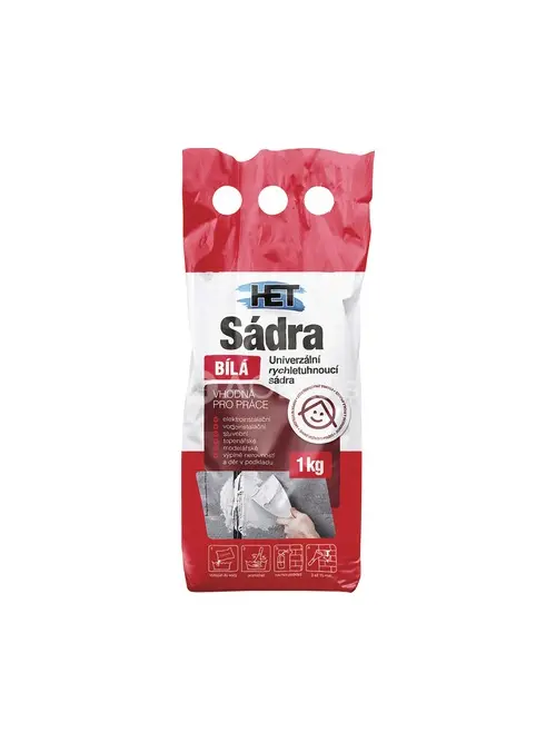 Sádra 1kg biela