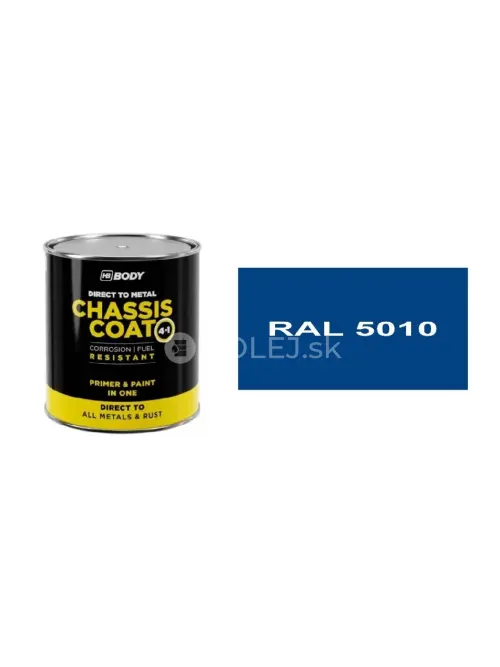 HB BODY 410 chassis coat, polomat - farba na kov a strechy 4 v 1 RAL 5010 750ml