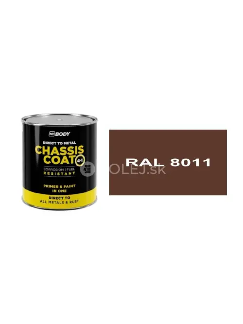 HB BODY 410 chassis coat, polomat - farba na kov a strechy 4 v 1 RAL 8011 750ml