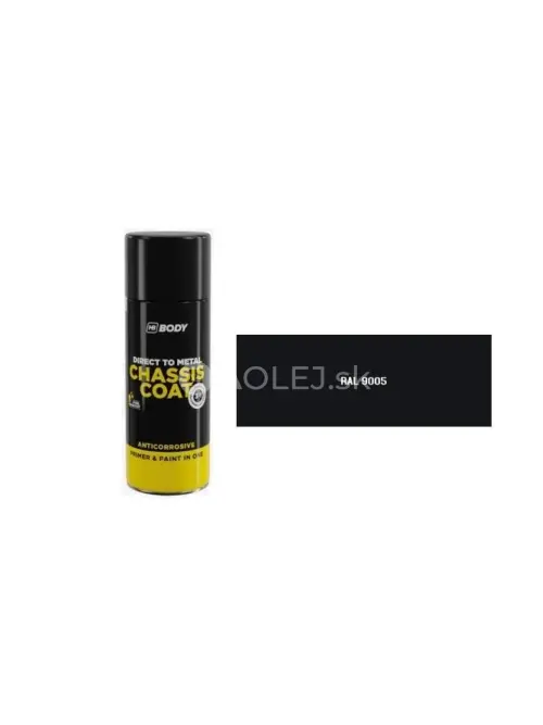 HB BODY 410 chassis coat, matný - farba na kov a strechy 4 v 1 RAL 9005 čierny sprej 400ml