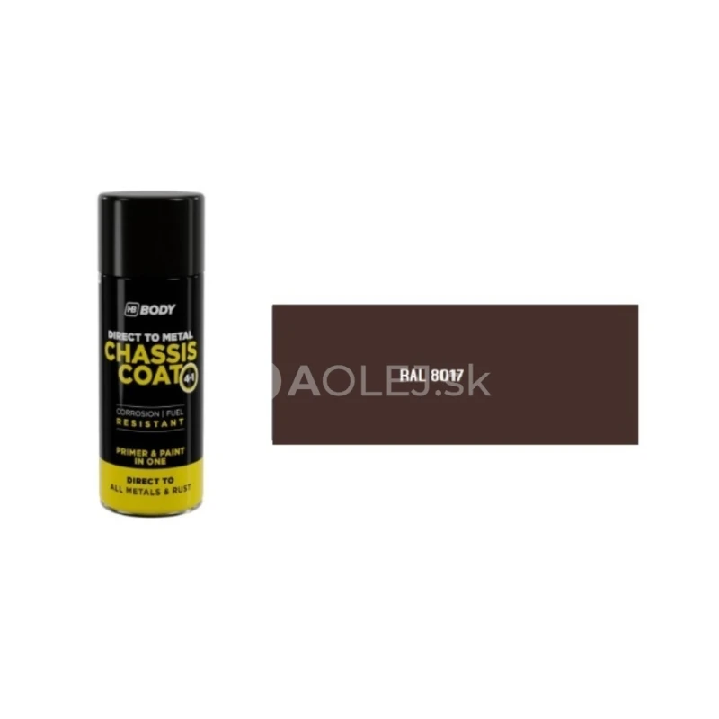 HB BODY 410 chassis coat, polomat - farba na kov a strechy 4 v 1 RAL 8017 sprej 400ml