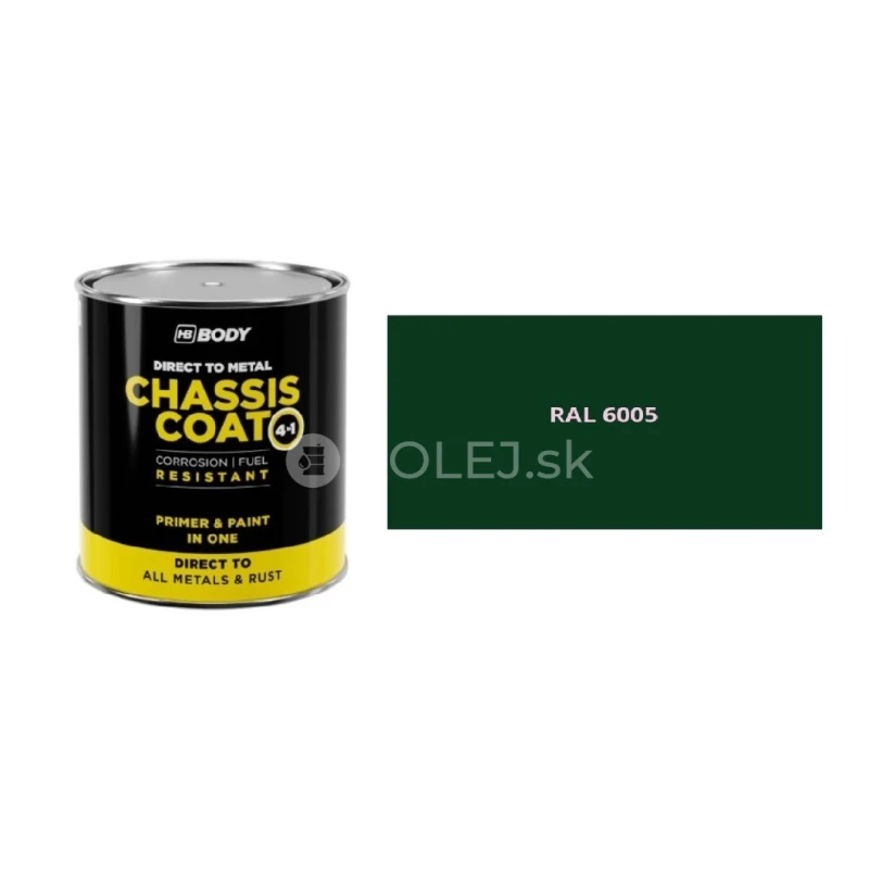 HB BODY 410 chassis coat, polomat - farba na kov a strechy 4 v 1 RAL 6005 2,5L