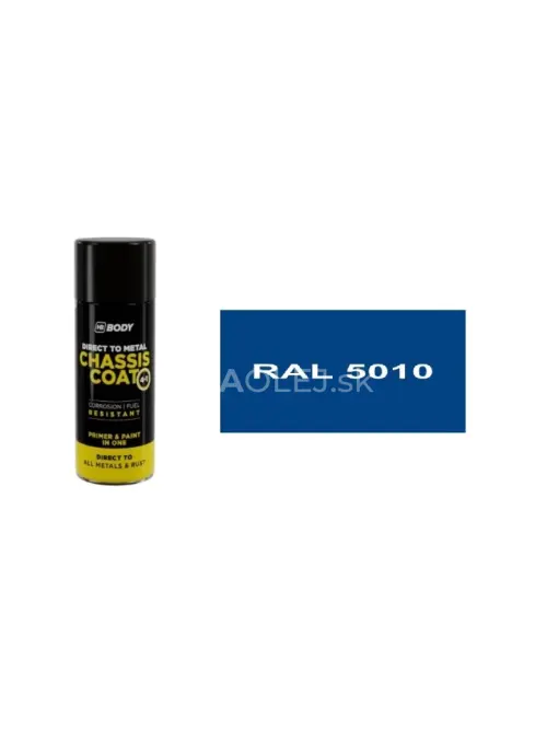 HB BODY 410 chassis coat, polomat - farba na kov a strechy 4 v 1 RAL 5010 sprej 400ml