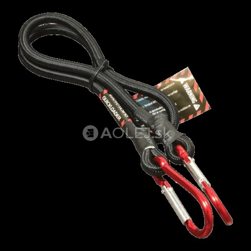QUICKLOADER Bungee/Carabiner up&iacute;nacia guma s karab&iacute;nou 45 kg 80 cm x 8 mm