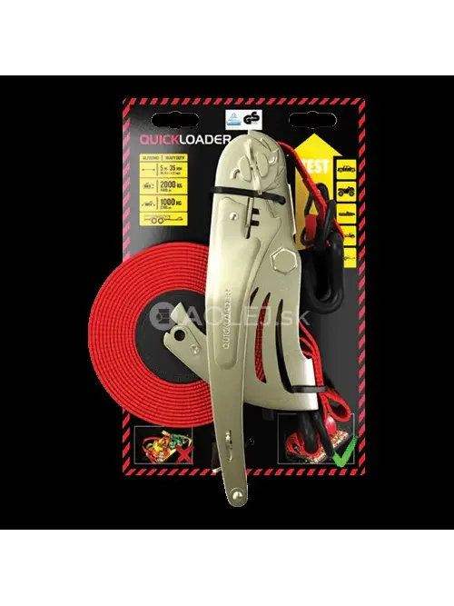 QUICKLOADER Retractable/Samonav&iacute;jaj&uacute;ci jednodielny popruh s račňou 2000 kg 5 m x 35 mm