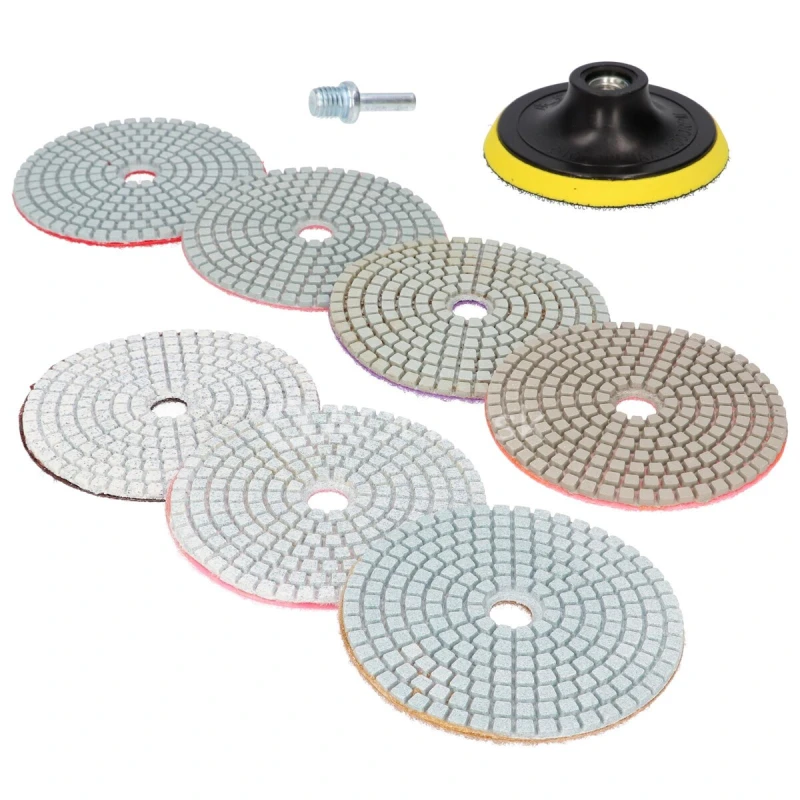 Diamantový brúsny kotúč  priemer 100mm M14 / zostava 9ks / P50 P100 P200 P400 P800 P1500 P3000