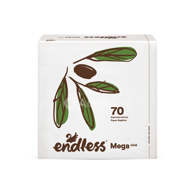 Endless Mega Papierkové obrúsky biele