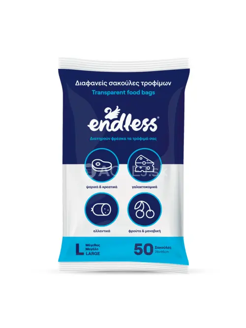 Endless veľké vrecká na potraviny, 28x46cm, 50ks v balení (L)