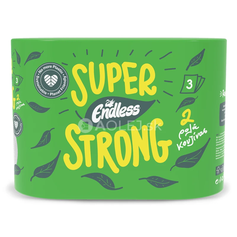 Endless Super Strong, 3 vrstvová papierová utierka, kuchynská rolka 19m, 2ks v balení