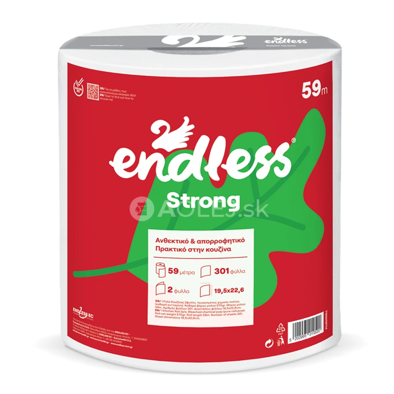 Endless Strong, 2 vrstvová odolná papierová utierka, kuchynská rolka, 59m, 570g