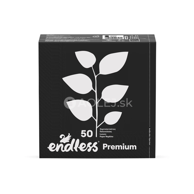 Endless Premium Black, 2 vrstvové papierové obrúsky, 50ks v balení