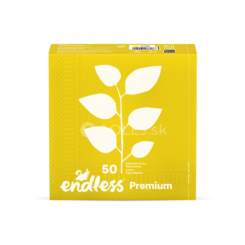 Endless Premium Yellow, 2 vrstvové papierové obrúsky, 50ks v balení