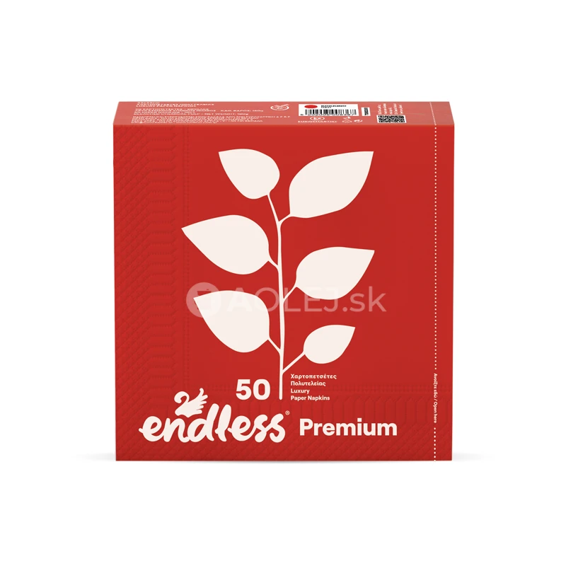 Endless Premium Red, 2 vrstvové papierové obrúsky, 50ks v balení