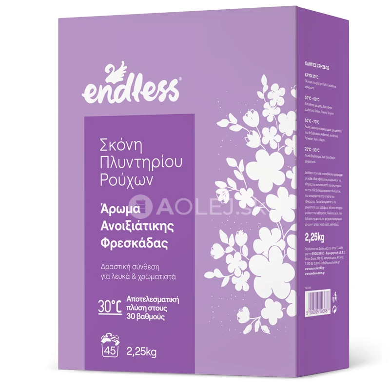 Endless Spring Fresh, prací prášok na 45 praní, 2,25 kg