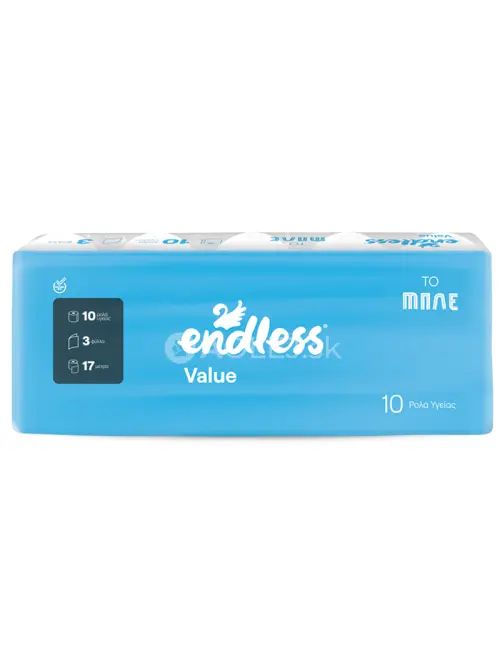 Endless Value, Toaletný papier 3 vrstnový, 17m/rolka, 10ks v balení