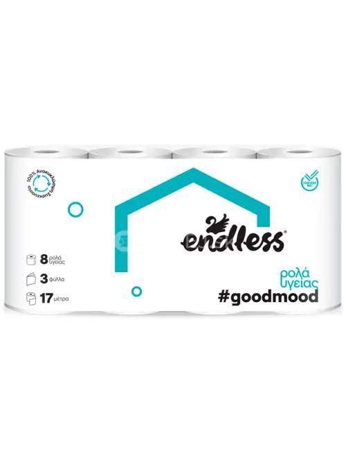 Endless GoodMood, Toaletný papier 3 vrstvový, 18m/rolka, 8ks v balení