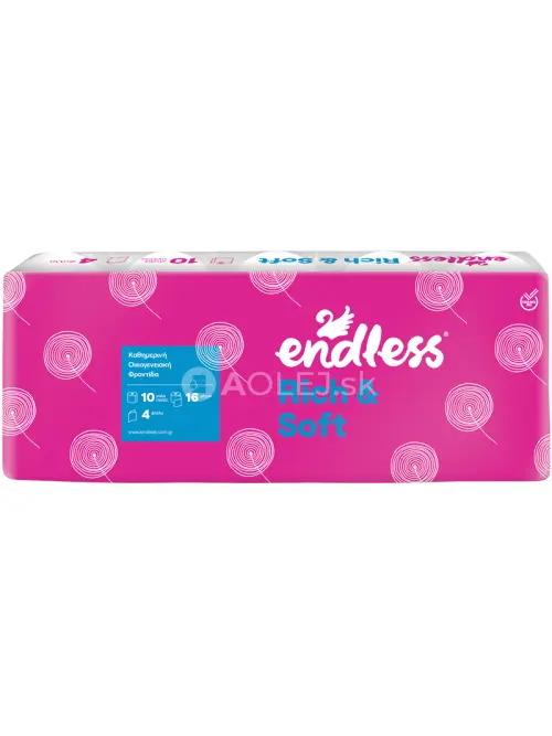 Endless Rich & Soft, Toaletný papier 4 vrstvový, 16m/rolka, 10ks v balení
