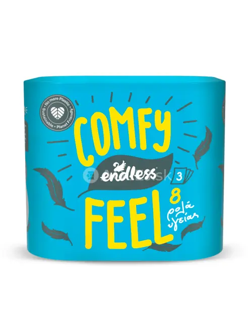 Endless Comfy Feel, Toaletný papier 3 vrstvový, 20m/rolka, 8ks v balení