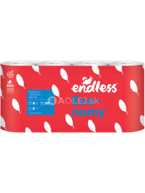 Endless Economy, Toaletný papier 2 vrstvový, 20m/rolka, 8ks v balení