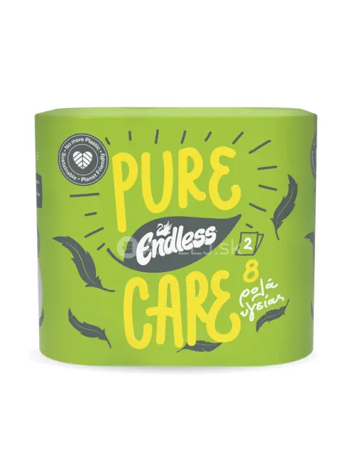 Endless Pure Care, Toaletný papier 2 vrstvový, 25m/kotúč, 8ks v balení