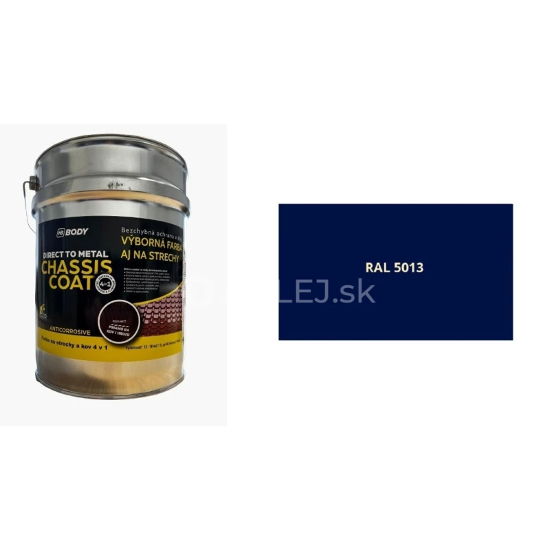 HB BODY CHASSIS COAT Vysokokvalitn&aacute; farba na strechy 4 v 1 polomatn&aacute; RAL 5013 10L / 12kg