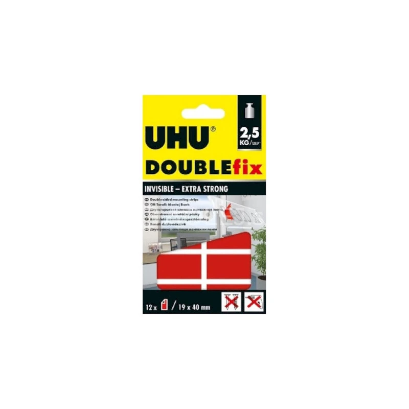 UHU DOUBLEfix Invisible lepiace pásky 19 mm x 40 mm