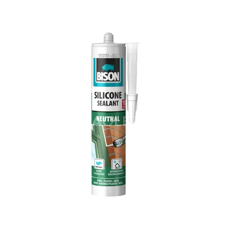 BISON SILICONE NEUTRAL BIELY silikónový tmel 280 ml