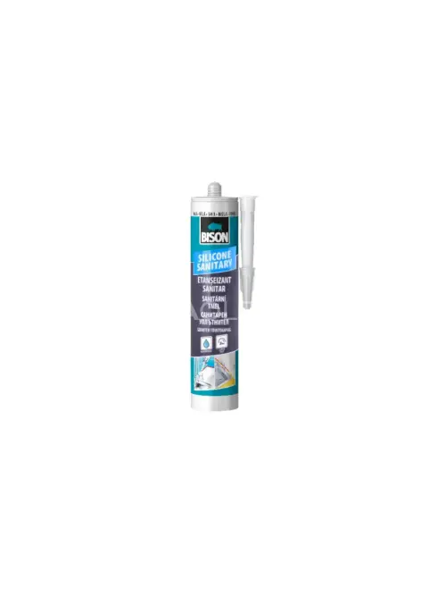 BISON SILICONE SANITÁRNY BIELY silikónový tmel 280 ml