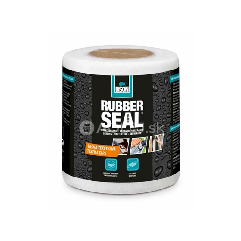 BISON RUBBER SEAL Textilná páska 10 cm x 10 m