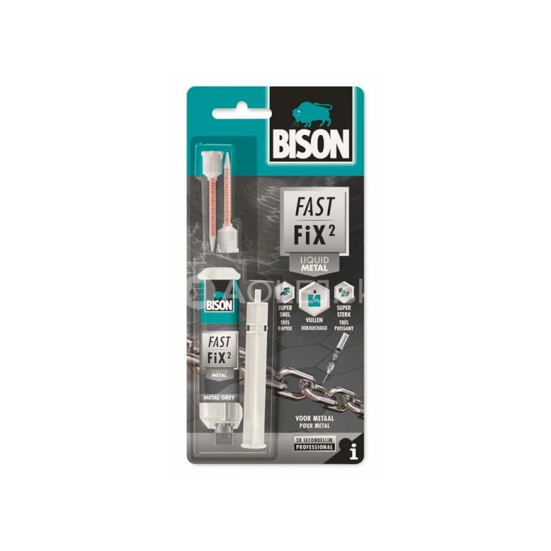 BISON FAST FIX METAL  dvojzložkové lepidlo na extrémne opravy na kov 10 g