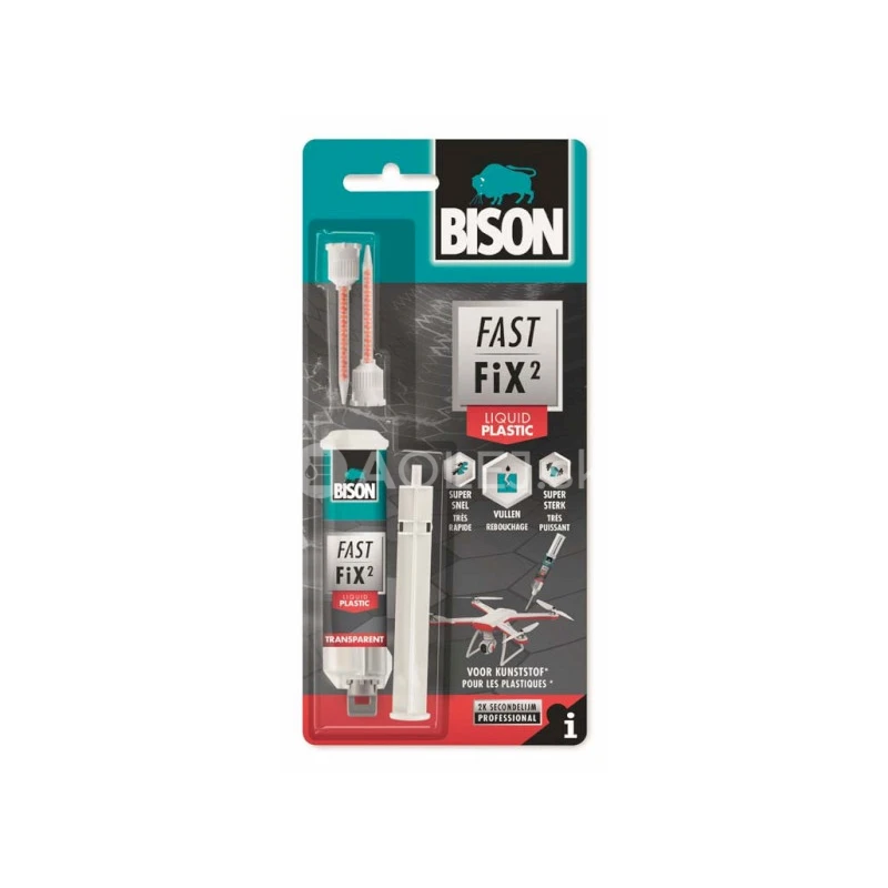 BISON FAST FIX PLASTIC  dvojzložkové lepidlo na extrémne opravy na plasty 10 g