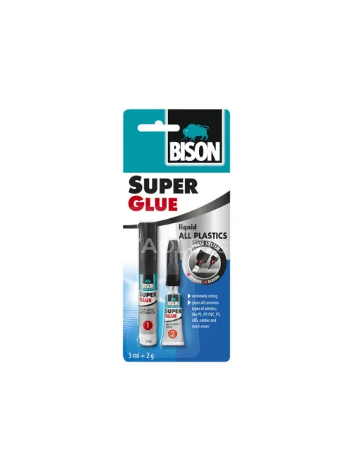 BISON SUPER GLUE All Plastic lepidlo na plasty 3ml + 2g