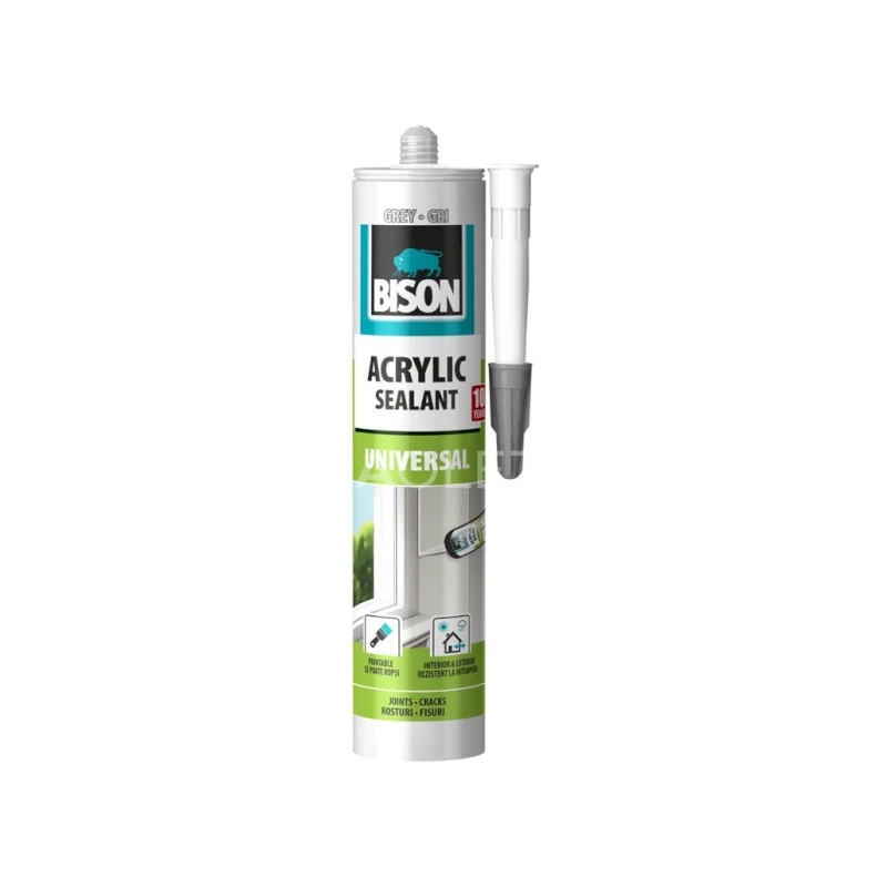 BISON ACRYLIC UNIVERSAL jednozložkový tmel ŠEDÝ 300 ml